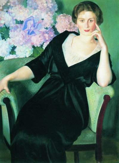 Portrait of Renee Notgaft by Boris Mikhailovich Kustodiev